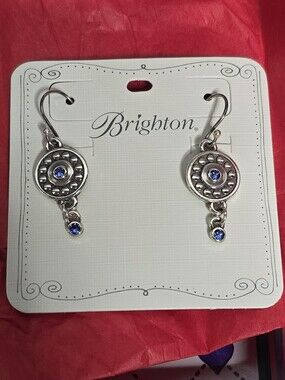 Brighton Pebble Dot Medali French Wire Earrings Blue Sapphire Birthstone